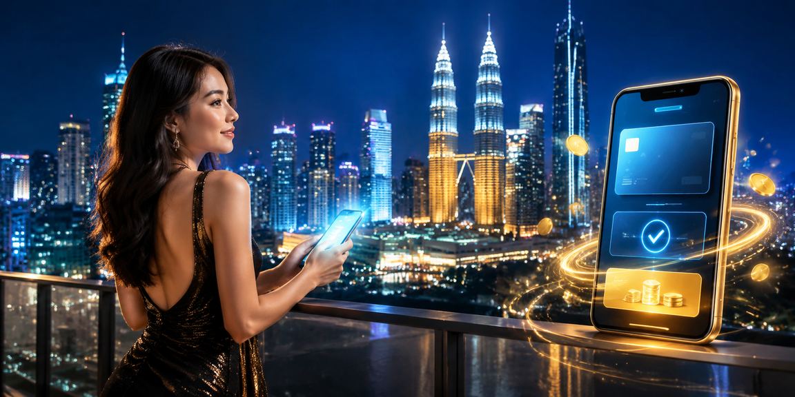 Pengguna di Kuala Lumpur menerima bonus cashback melalui platform webet dengan paparan telefon pintar