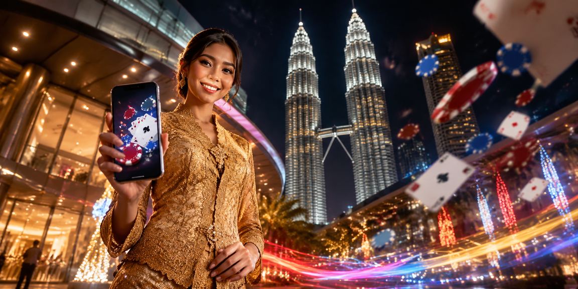 Pemain di Kuala Lumpur bermain permainan kad poker dan blackjack dalam suasana kasino moden