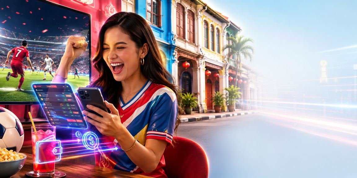 Pemain di Pulau Pinang membuat pertaruhan sukan dan jackpot dalam talian dengan telefon pintar